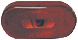 Fasteners Unlimited 003-54P Classic Oval Shaped Clearance Light with Red Lens